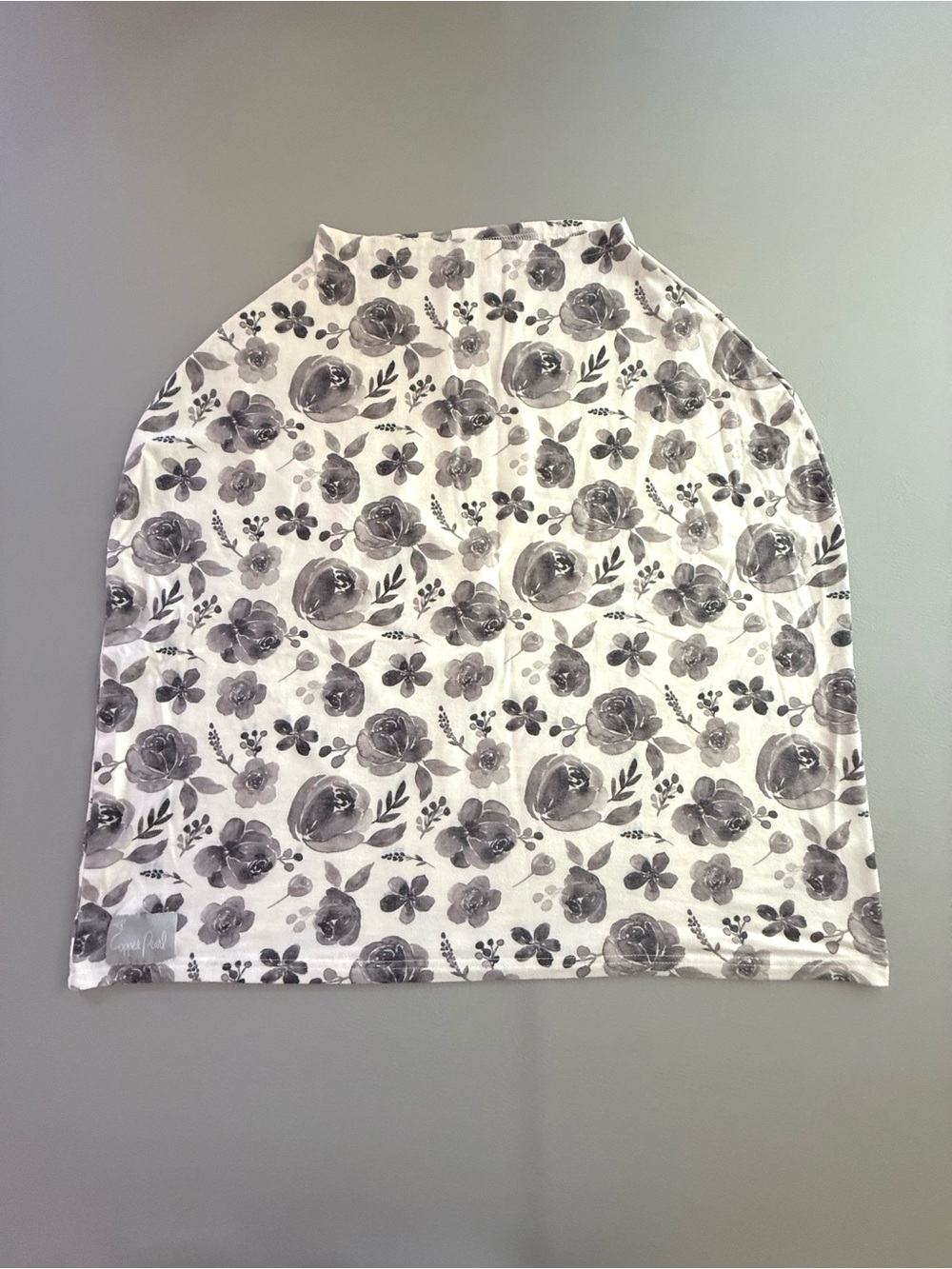 Copper Pearl Rowan Baby Grey Floral Nursing Cover Car Cover